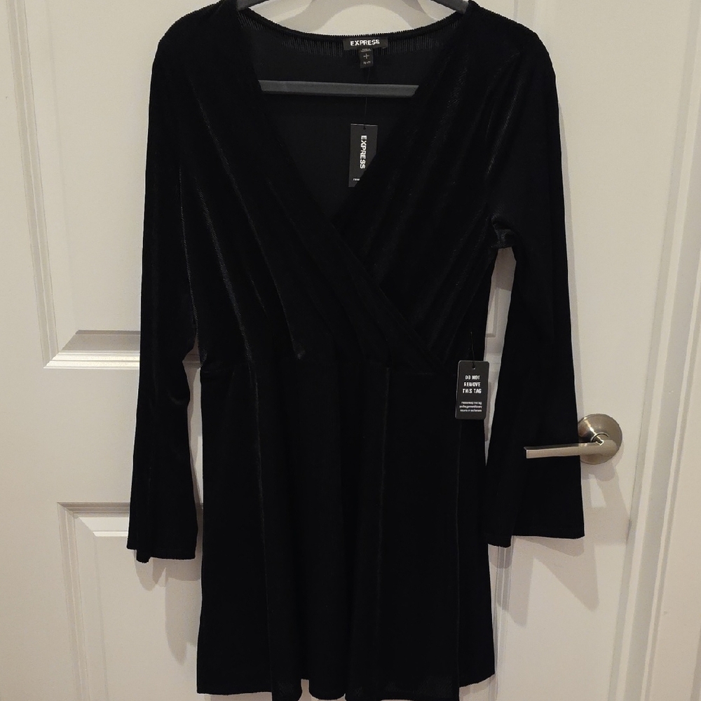 Express Black Long Sleeve Dress